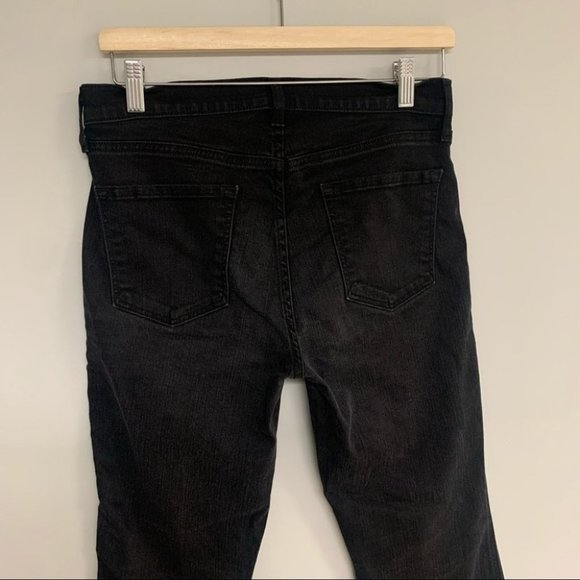 J Brand Jeans Women’s Size 30 US Black Denim Zion Vanity Sailor Buttons Cropped - Picture 12 of 12